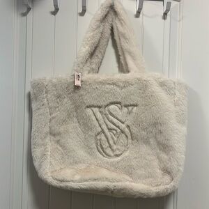Victoria secret fur tote bag
